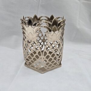 Bath & Body Works Gold Pineapple Tropical 3 Wick Candle Holder